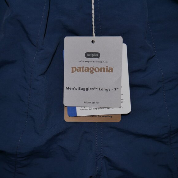 Patagonia Men's Size M Baggies Swim Trunks DWR Water Shorts Quick Dry Navy Blue - Picture 8 of 11